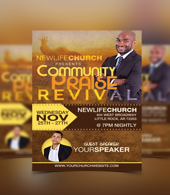 Free Church Revival Flyer Template Revival Flyer Template