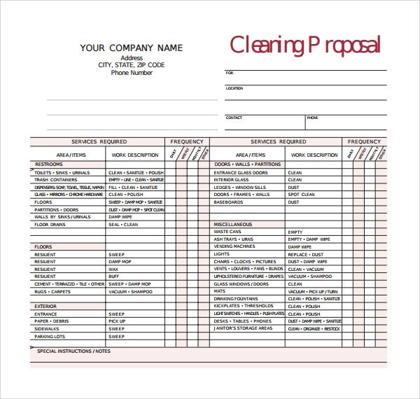 Free Cleaning Proposal Template 16 Cleaning Proposal Templates Pdf Word