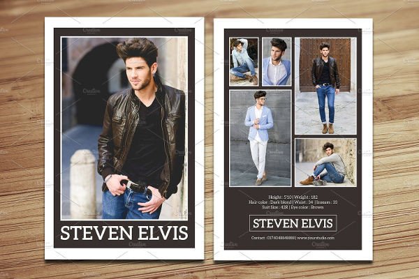 Free Comp Card Template 8 P Card Templates Free Sample Example format
