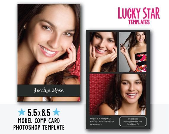Free Comp Card Template Customizable Model P Card Head Shot Zed Card Killer