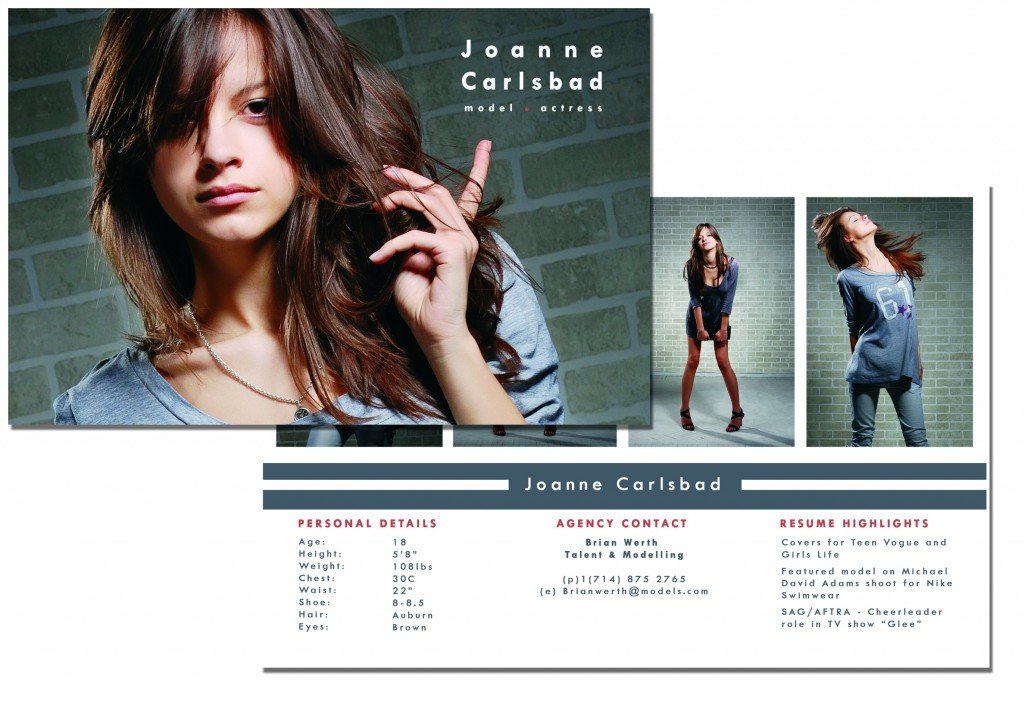 Free Comp Card Template P Card Template