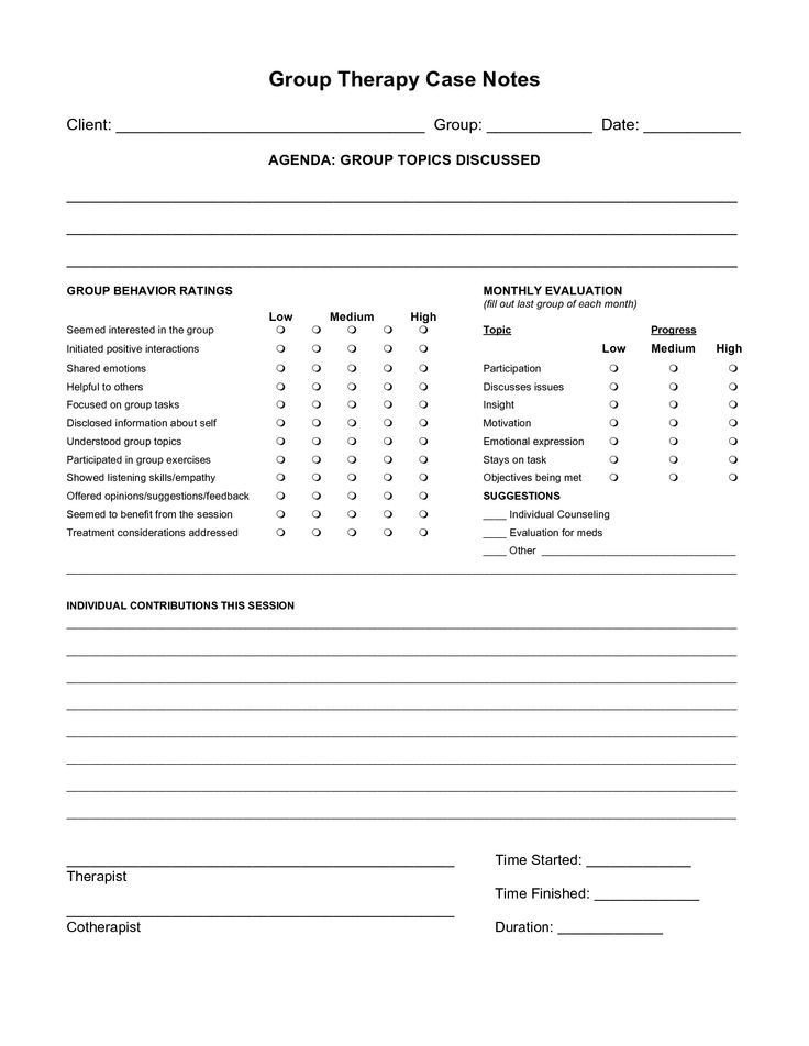 Free Counseling forms Templates Psychotherapy Progress Notes Template Google Search