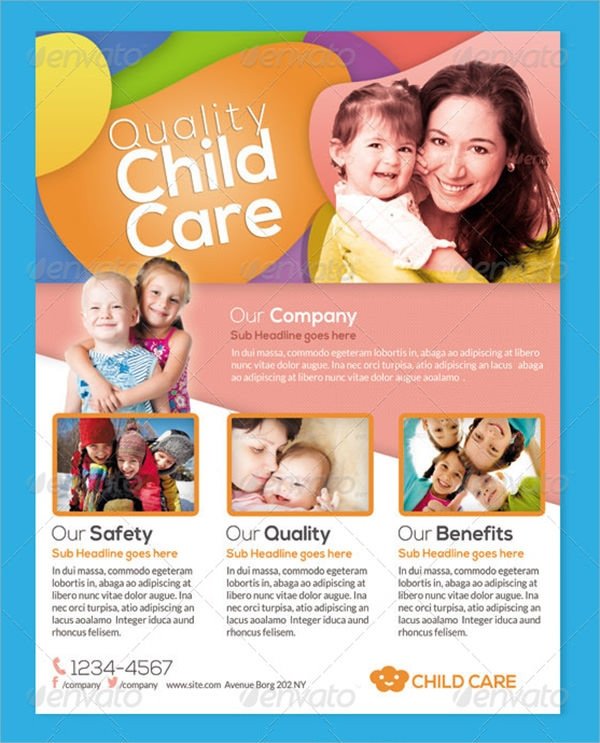 Free Daycare Flyer Templates 18 Day Care Flyers Word Psd Ai Eps Vector