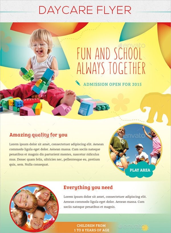 Free Daycare Flyer Templates 18 Day Care Flyers Word Psd Ai Eps Vector