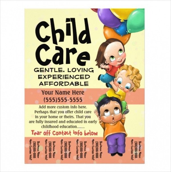 Free Daycare Flyer Templates 31 Elegant Daycare Flyers Word Psd Ai Eps Vector