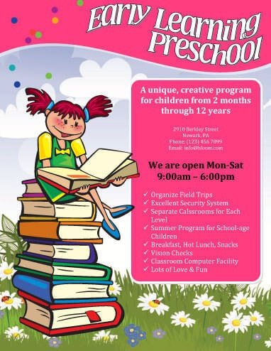 Free Daycare Flyer Templates 5 Free Daycare Flyer Templates