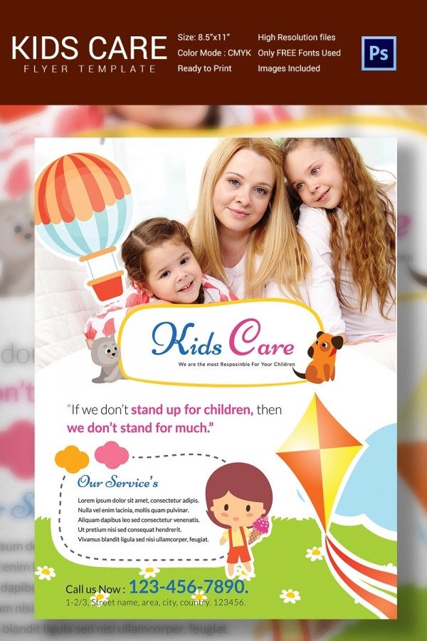 Free Daycare Flyer Templates Daycare Flyer Template 30 Free Psd Ai Vector Eps