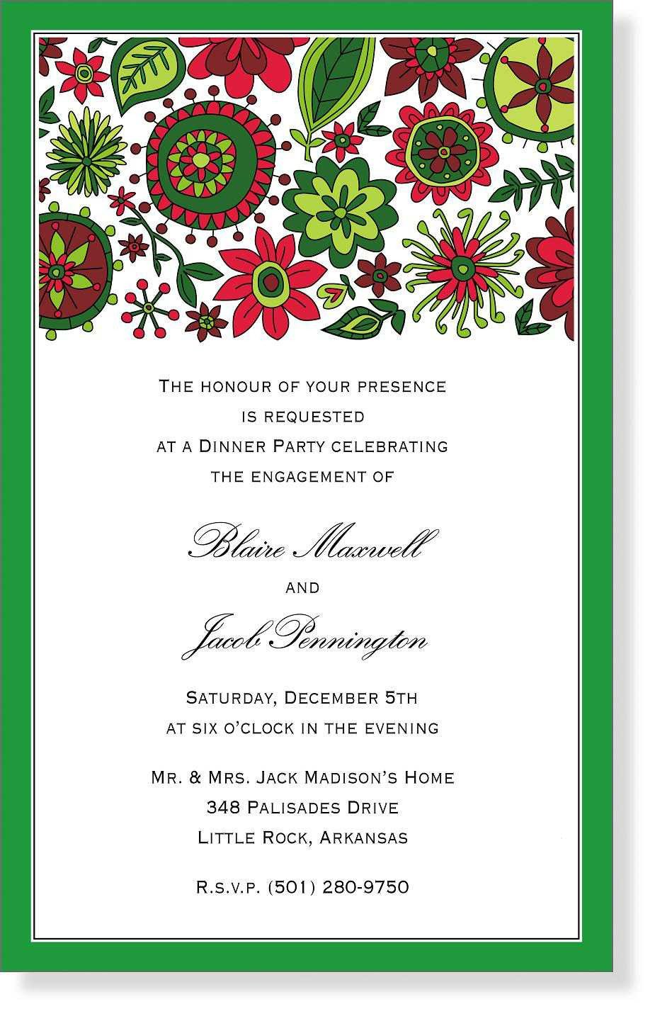 Free Dinner Invitation Templates Free Dinner Party Invitation Template