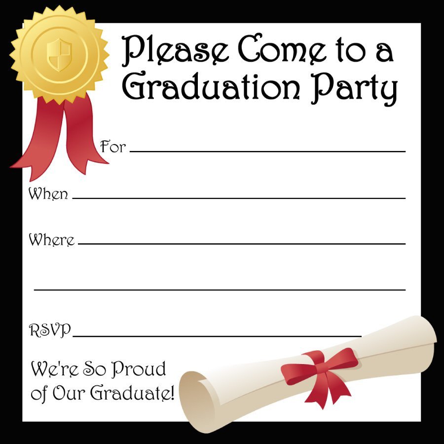 Free Download Invite Templates 40 Free Graduation Invitation Templates Template Lab