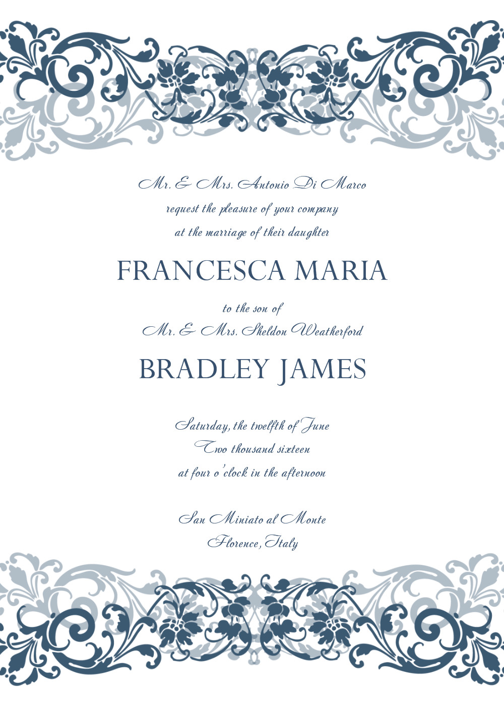 Free Download Invite Templates 8 Free Wedding Invitation Templates Excel Pdf formats