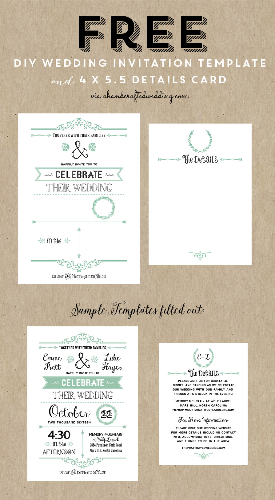 Free Download Invite Templates Best 25 Free Wedding Invitation Templates Ideas On