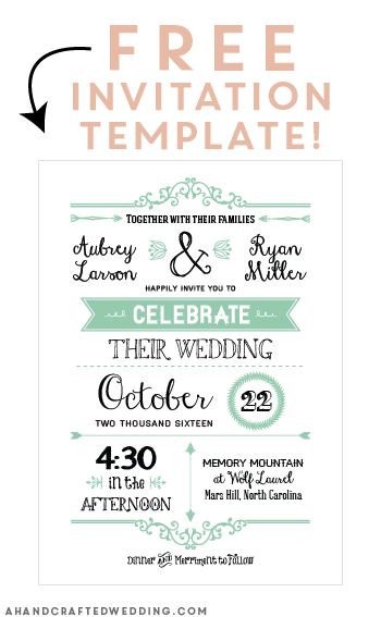 Free Download Invite Templates Free Printable Wedding Invitation Template