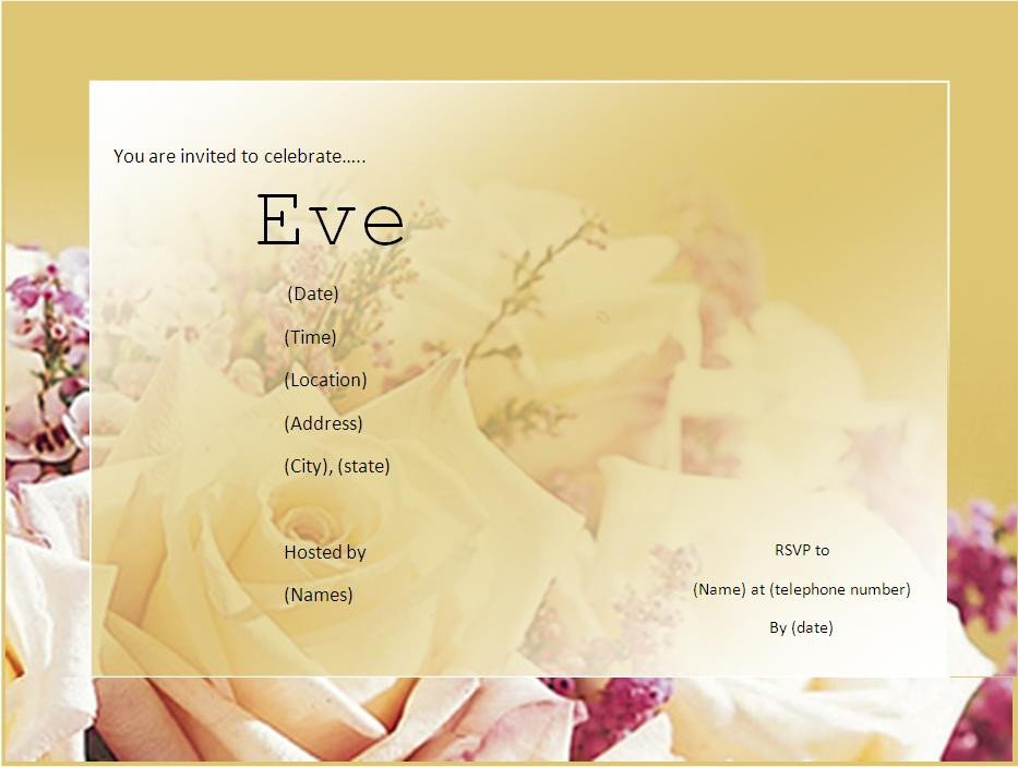 Free Download Invite Templates Invitation Templates