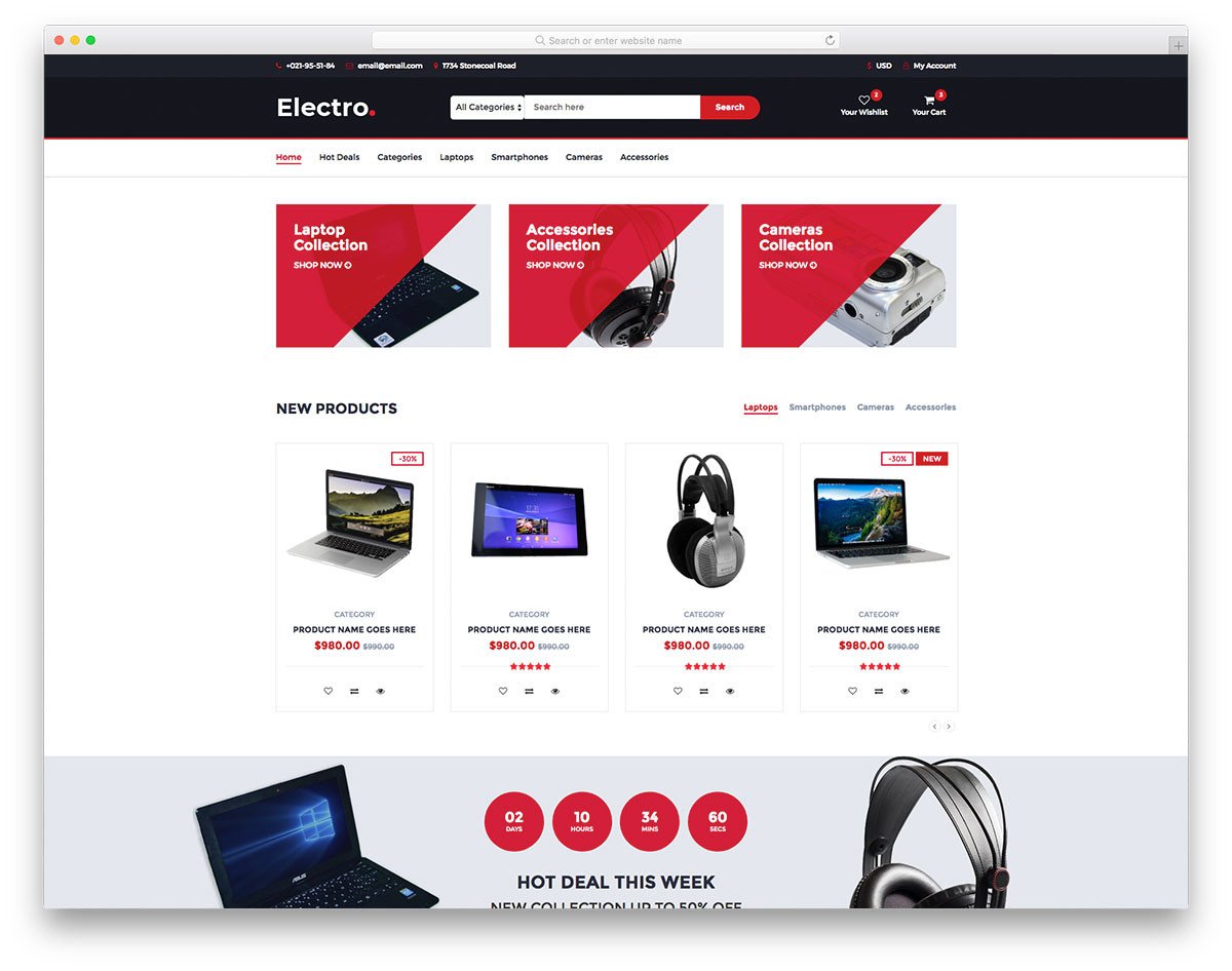 Free Ecommerce Websites Templates 40 Free E Merce Website Templates Built with Bootstrap