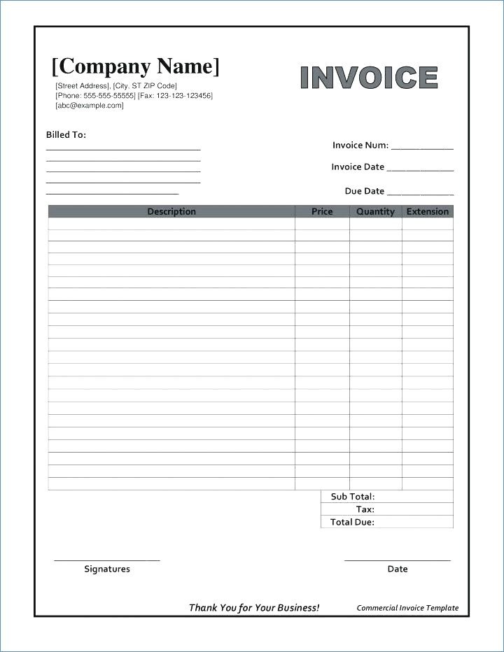 Free Editable Invoice Template Fillable Invoice Template Pdf