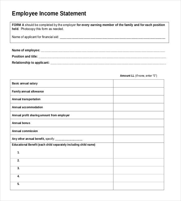 Free Employee Earnings Statement Template In E Statement Template 25 Free Word Excel Pdf