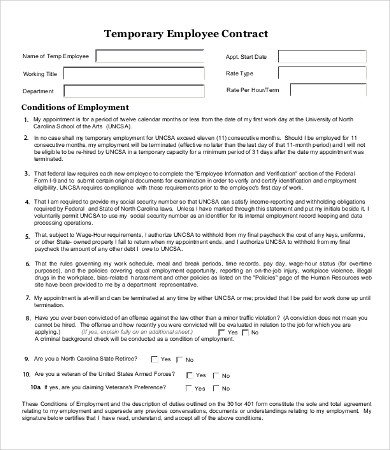 Free Employment Contract Template 22 Sample Employee Contract Templates Word Google Docs