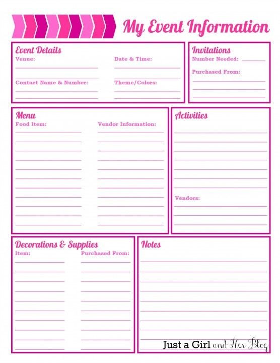 Free event Planning Templates Party Planning organized with Free Printables