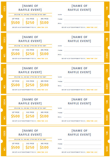 Free event Ticket Template 45 Raffle Ticket Templates