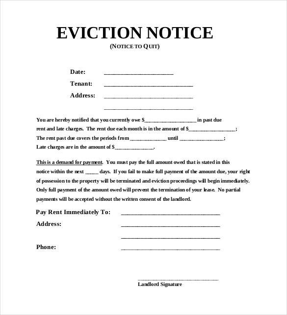 Free Eviction Notice Template 38 Eviction Notice Templates Pdf Google Docs Ms Word