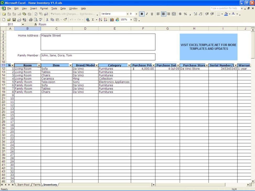 Free Excel Inventory Template Free Printable Spreadsheets Part 1 Worksheet Mogenk