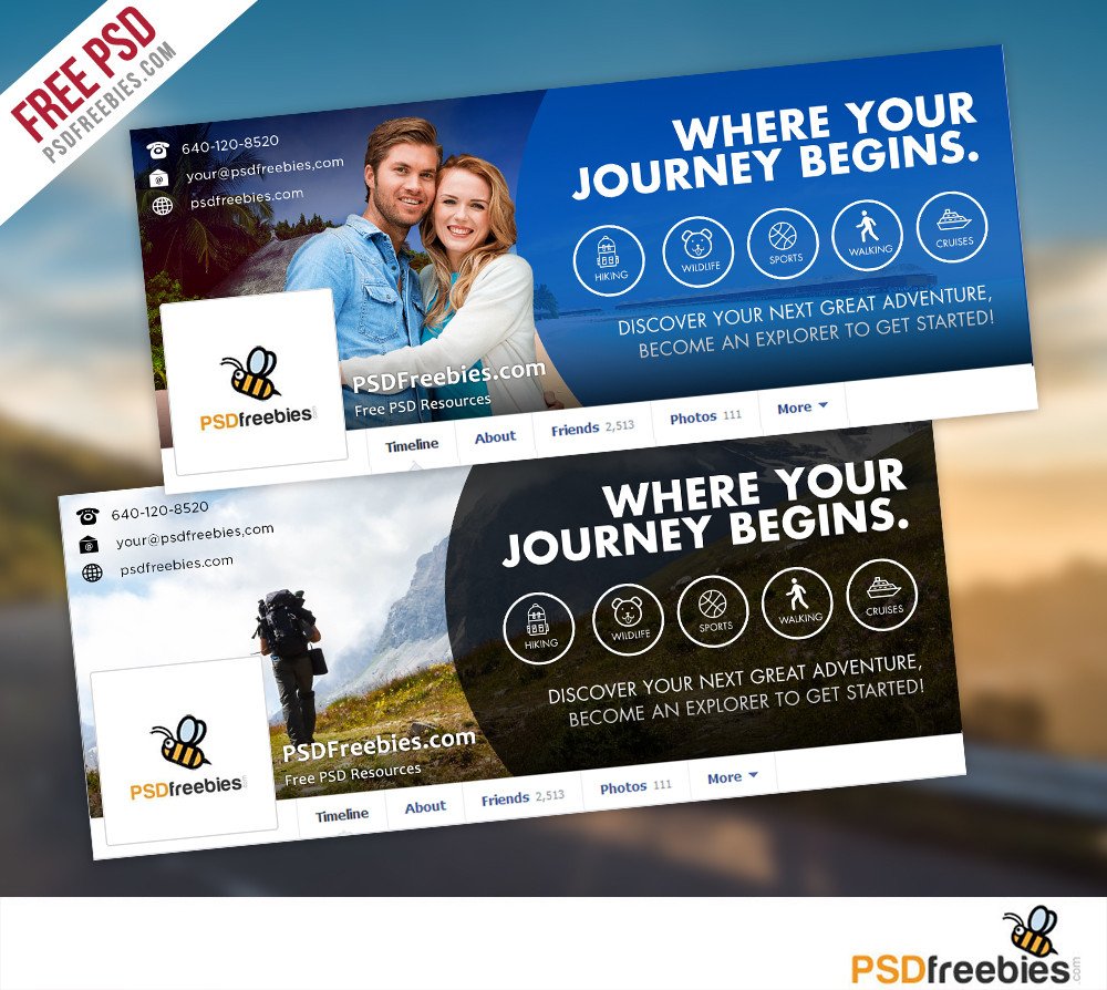 Free Facebook Covers Templates Travel Timeline Covers Free Psd Templates