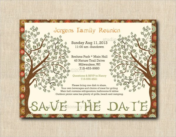 Free Family Reunion Templates 16 Sample Family Reunion Invitations Psd Vector Eps