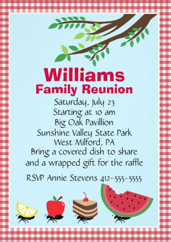 Free Family Reunion Templates 24 Picnic Invitation Template Psd Eps Ai