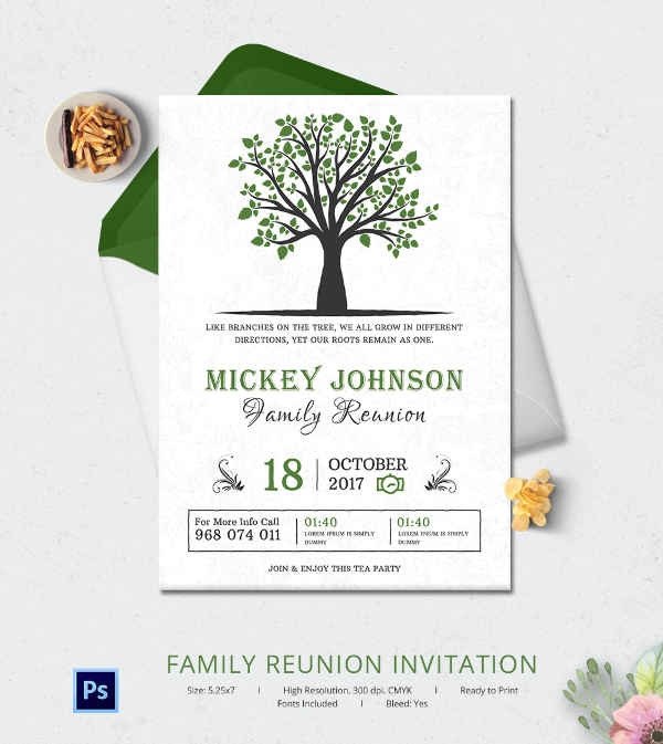 Free Family Reunion Templates 32 Family Reunion Invitation Templates Free Psd Vector