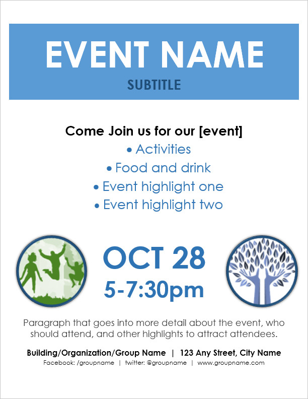 Free Flyer Template Word event Flyer Template for Word