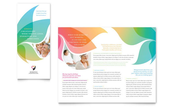 Free Flyer Templates Microsoft Word Marriage Counseling Tri Fold Brochure Template Design