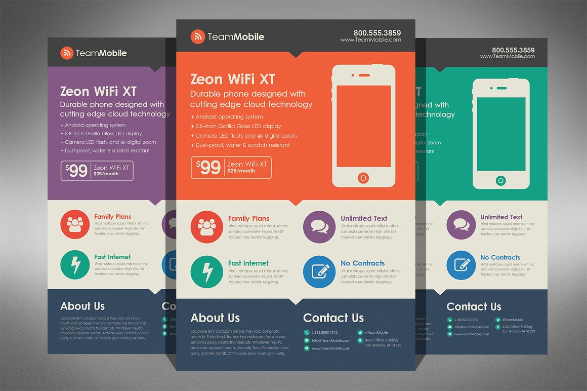 Free Flyers Designs Templates Flat Design Flyer Template Flyer Templates On Creative
