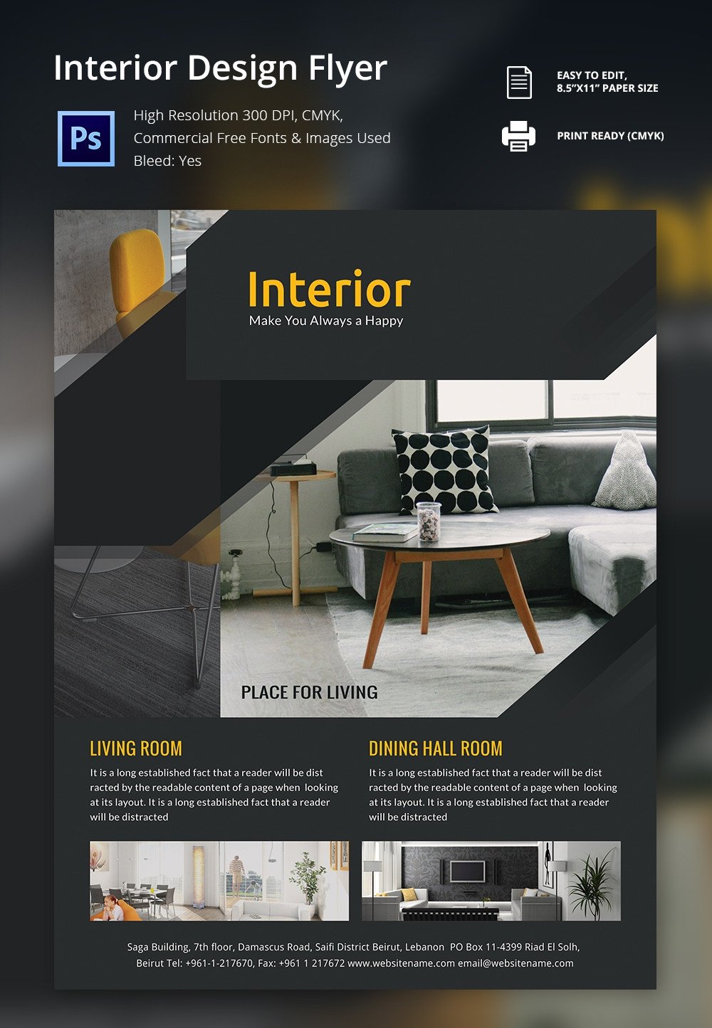 Free Flyers Designs Templates Interior Design Brochure 25 Free Psd Eps Indesign