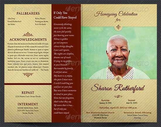 Free Funeral Program Template Word Funeral Program Template 30 Download Free Documents In