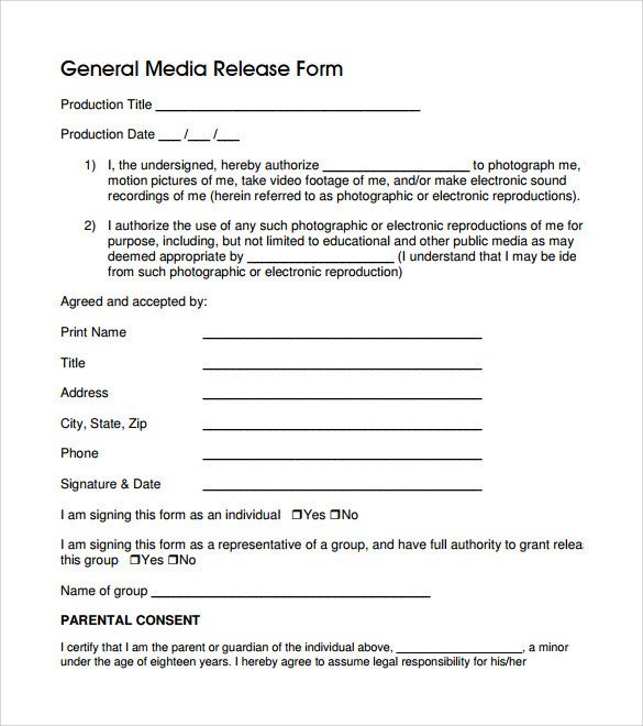 Free General Release form Template General Release form 7 Free Samples Examples &amp; formats