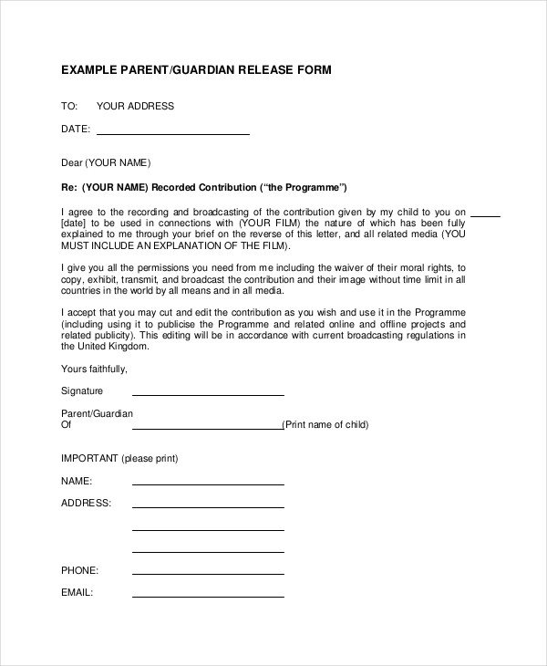Free General Release form Template Sample General Release forms 11 Free Documents In Pdf Doc