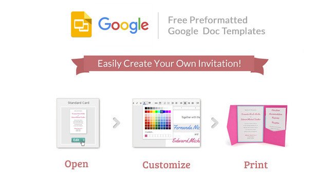 Free Google Doc Templates Cards and Pockets Free Google Invitation Templates