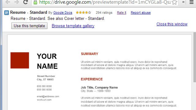 Free Google Doc Templates Use Google Docs Resume Templates for A Free Good Looking