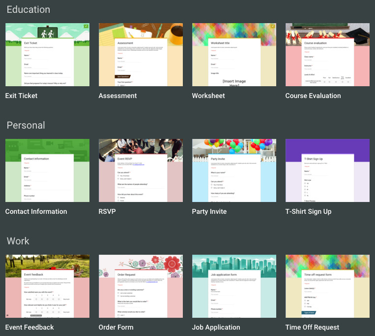 Free Google Sites Templates form Publisher now Available with New Google forms