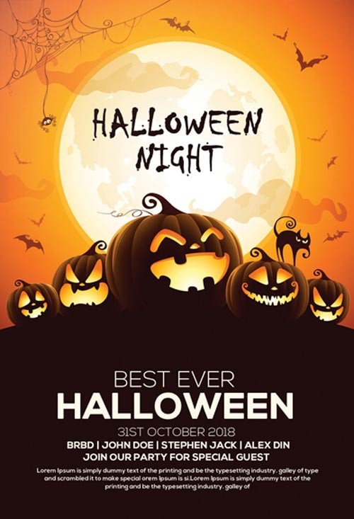 Free Halloween Flyer Templates 60 Premium &amp; Free Psd Halloween Flyer Templates