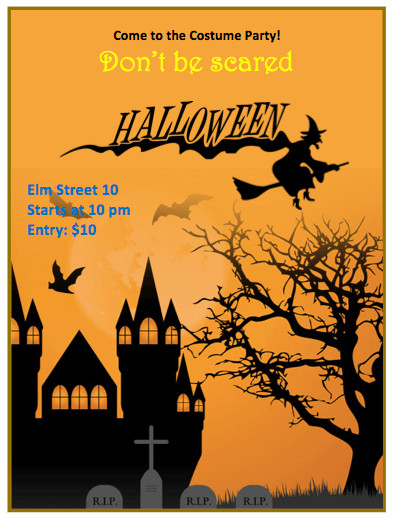 Free Halloween Flyer Templates Halloween Flyer Template orange theme Free Flyer Templates