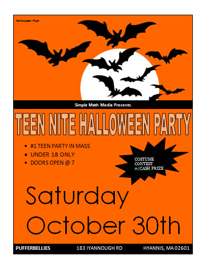 Free Halloween Flyer Templates Halloween Party Flyer Template Microsoft Word Templates