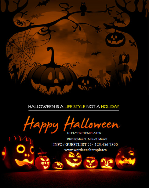 Free Halloween Flyer Templates Ms Word Halloween Party Flyer Templates