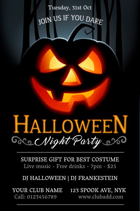 Free Halloween Flyer Templates Party Flyers Templates Prints &amp; Downloads
