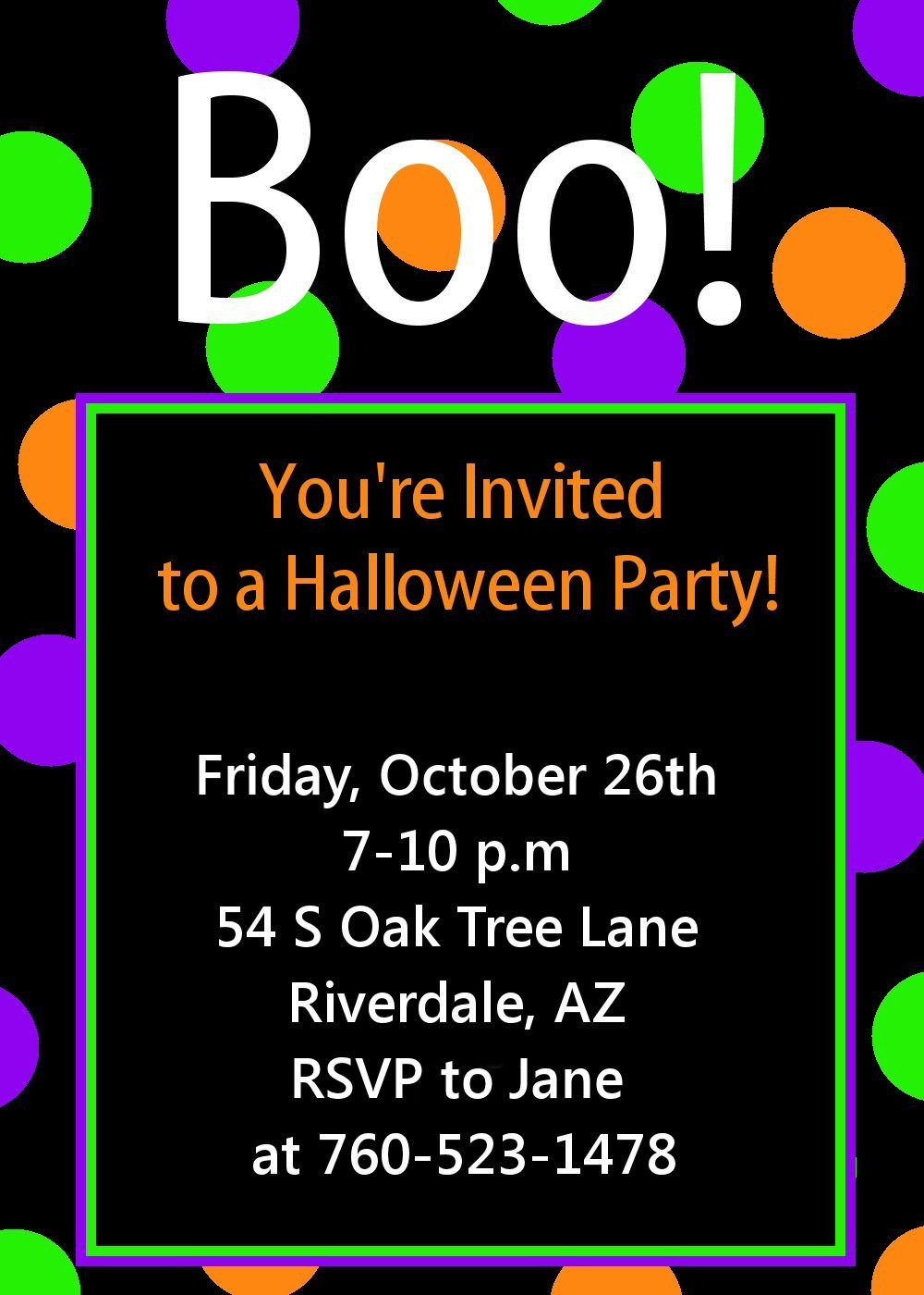 Free Halloween Invite Templates Halloween Party Invitation Printable