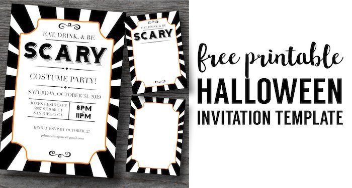 Free Halloween Invites Templates Halloween Invitations Free Printable Template Paper