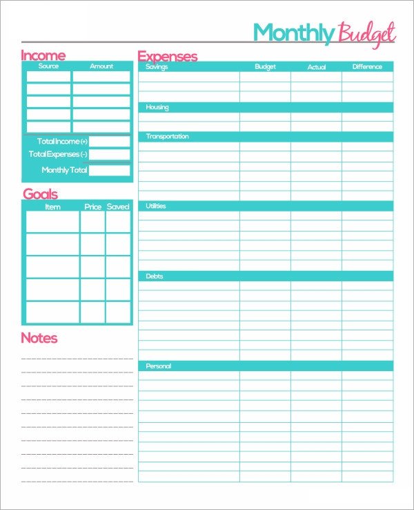Free Household Budget Template Monthly Bud Template 20 Download Free Documents In