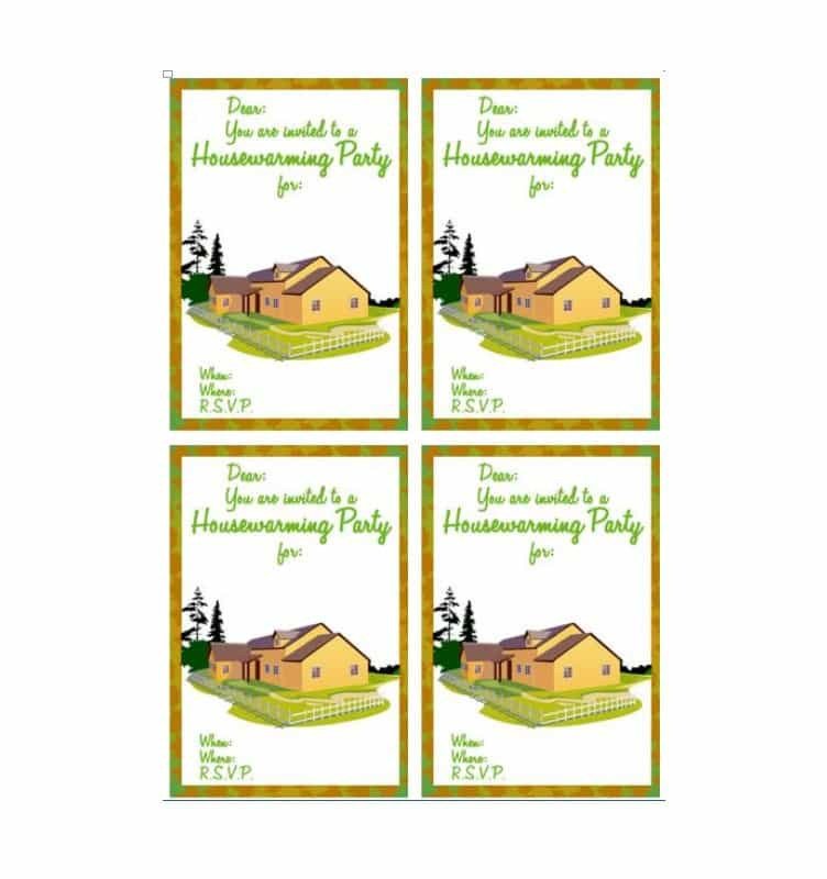 Free Housewarming Invitation Templates 40 Free Printable Housewarming Party Invitation Templates