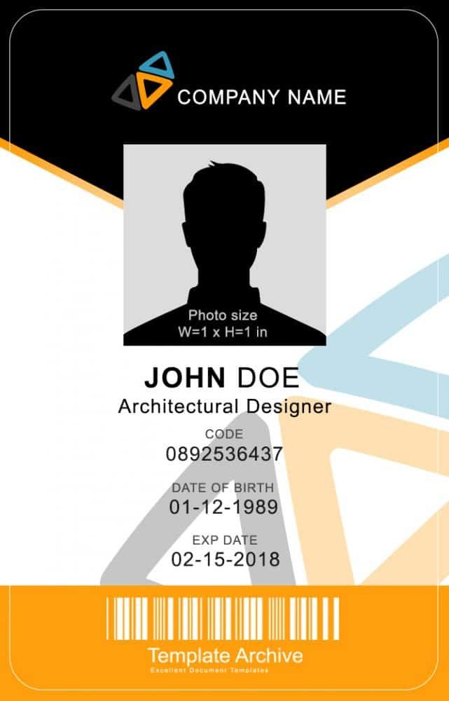 Free Id Badge Template 16 Id Badge &amp; Id Card Templates Free Template Archive