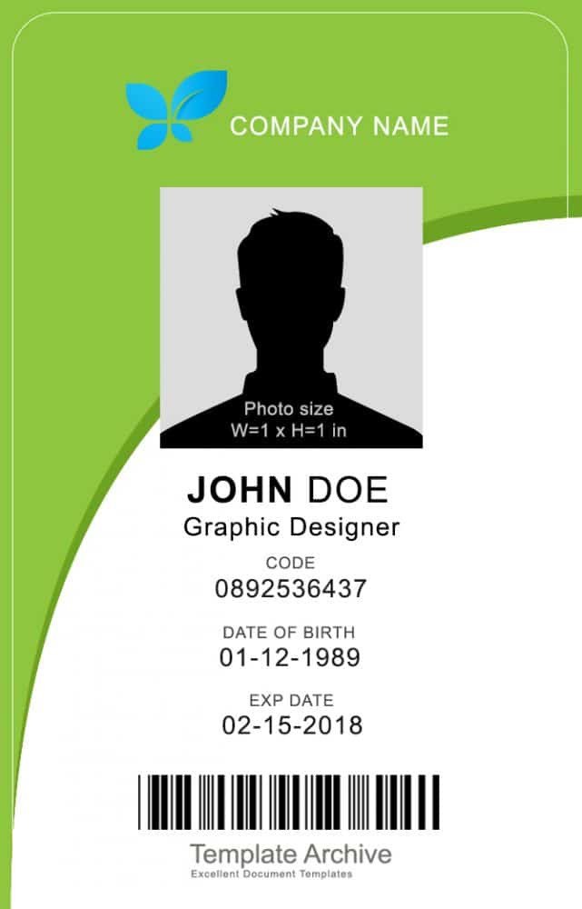 Free Id Badge Template 16 Id Badge &amp; Id Card Templates Free Template Archive